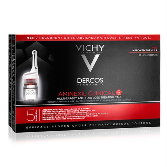Vichy Dercos Aminexil Clinical 5 Serum Erkek 21x6 ml - Saç Dökülmesine Karşı