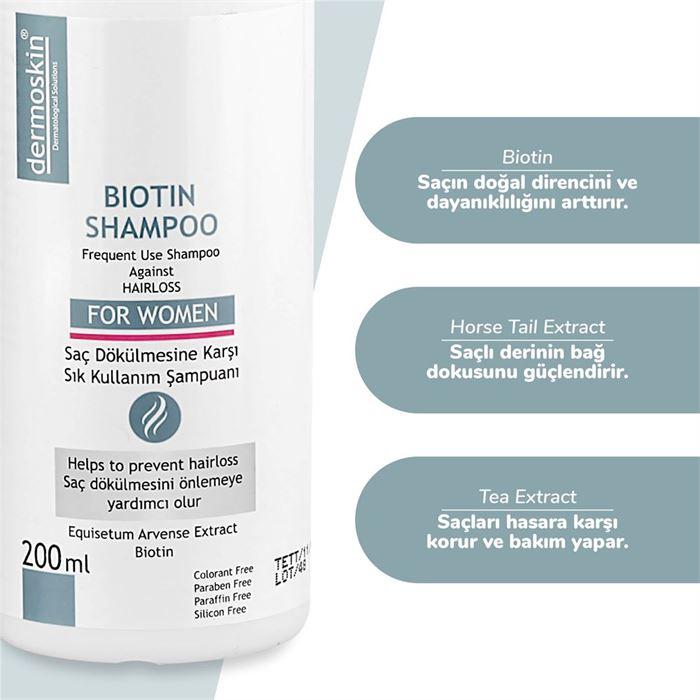 Dermoskin Biotin Şampuan Kadınlar için 200 ml