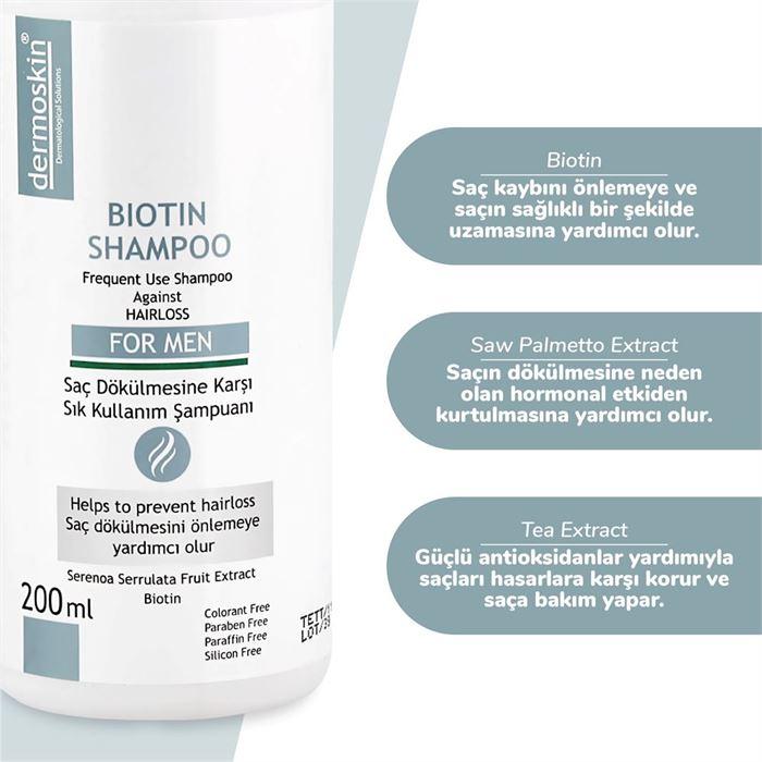 Dermoskin Biotin Şampuan Erkekler İçin 200 ml