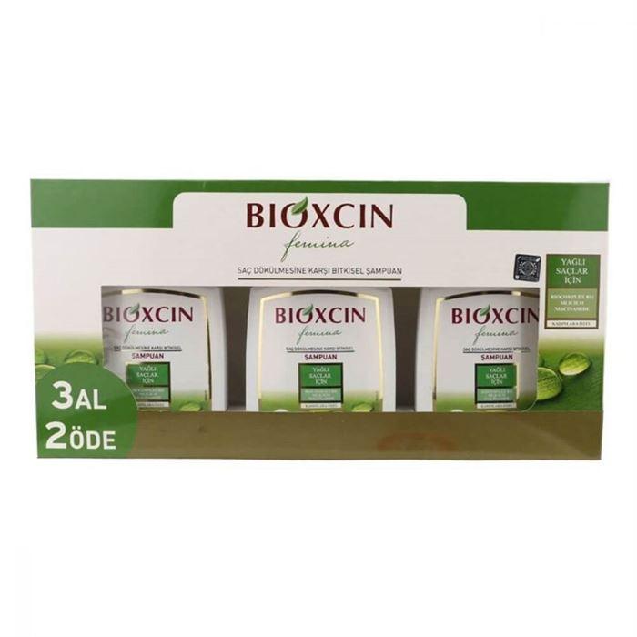 Bioxcin Femina 3 Al 2 Öde Yağlı Saçlar için Şampuan 3 x 300 ml