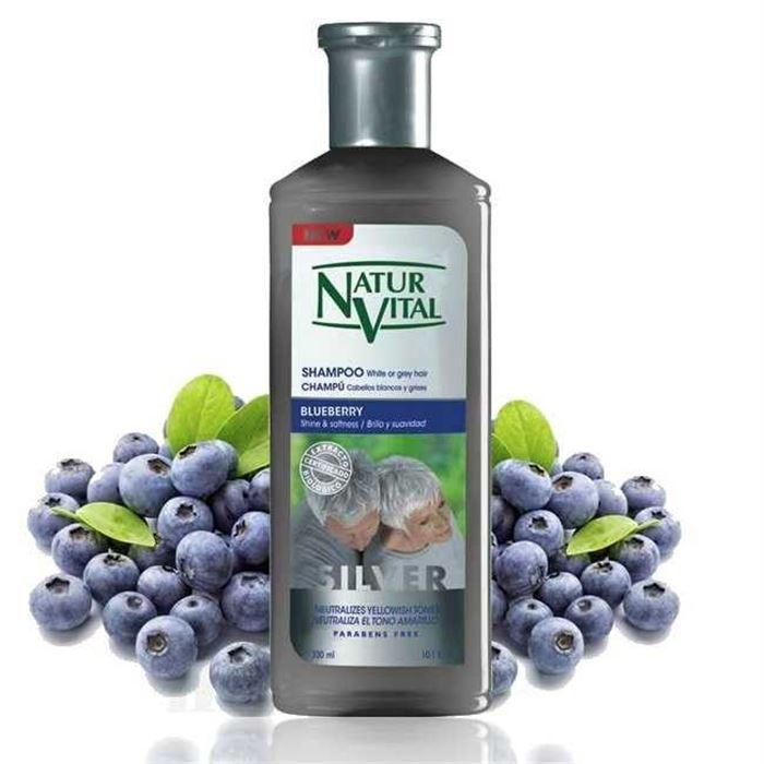 NaturVital Silver Blueberry Shampoo 300 ml - Beyaz ve Gri Saç Şampuanı