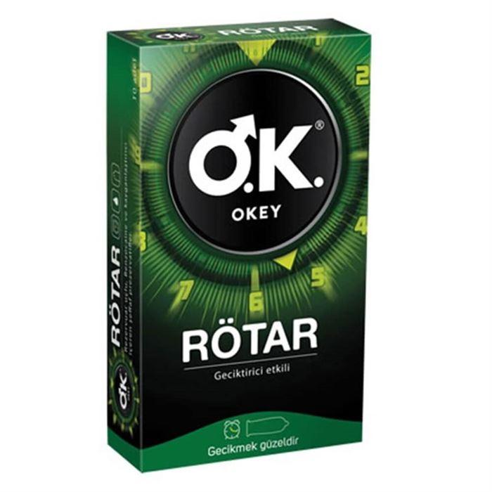Okey Rötar Prezervatif 10 Adet - Geciktirici Etkili