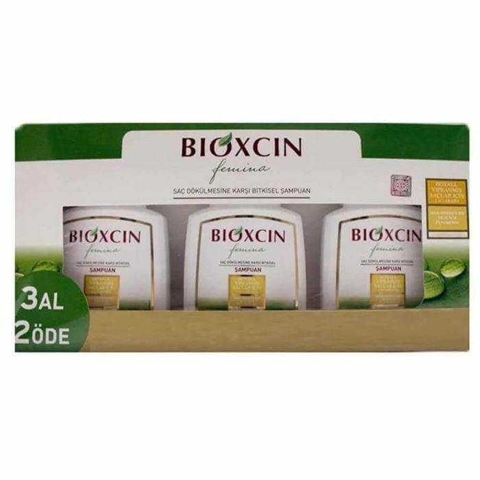 Bioxcin Femina 3 Al 2 Öde 2'si 1 Arada Yıpranmış Saçlar için Şampuan 3 x 300 ml