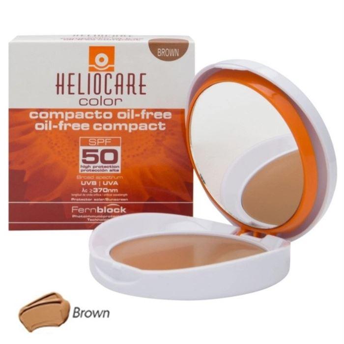 Heliocare Color Oil Free Compact SPF 50 Brown 10gr - Renkli Yağsız Kompakt