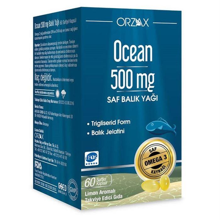 Ocean Fish Oil 500 mg 60 Kapsül Saf Balık Yağı