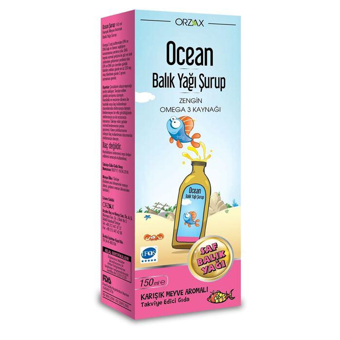 Orzax Ocean Balık Yağı Karışık Meyve Aromalı Şurup 150 ml