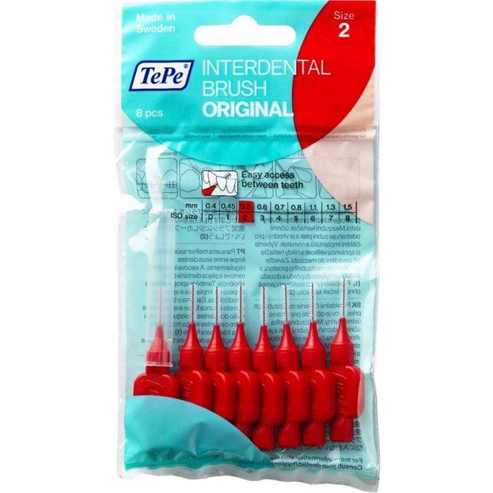 Tepe Diş Arası Fırçası 0.5mm Kırmızı 8 li Paket