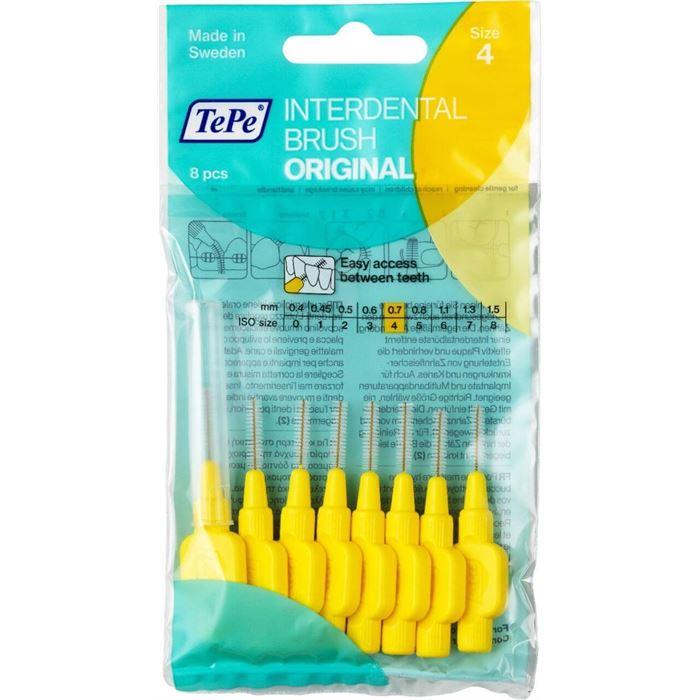 Tepe Diş Arası Fırçası 0.7mm Sarı 8 li Paket