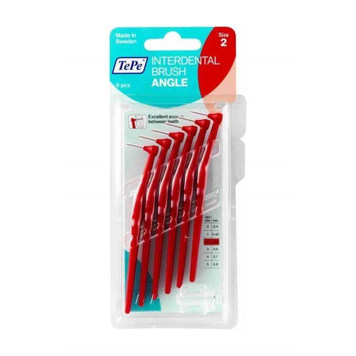 Tepe Angle Arayüz Diş Fırçası 0.5mm Kırmızı 6 lı Paket