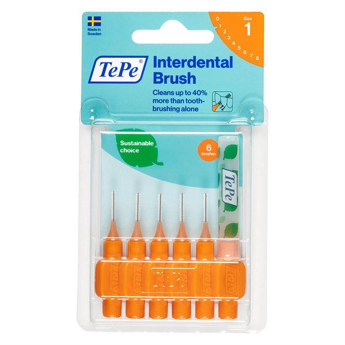 Tepe Interdental Brush Diş Arası Fırçası 0.45mm Turuncu Blister 6'lı Paket