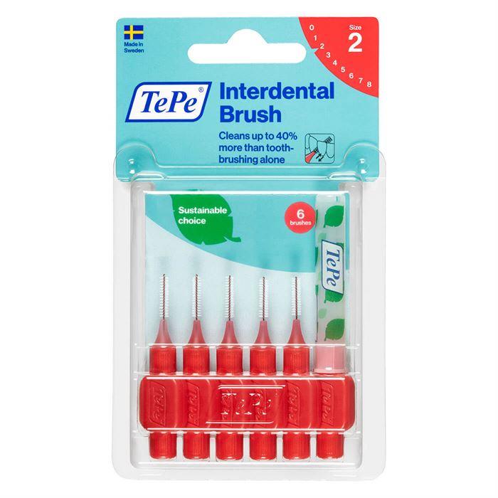 Tepe Interdental Brush Diş Arası Fırçası 0.5mm Kırmızı Blister 6'lı Paket