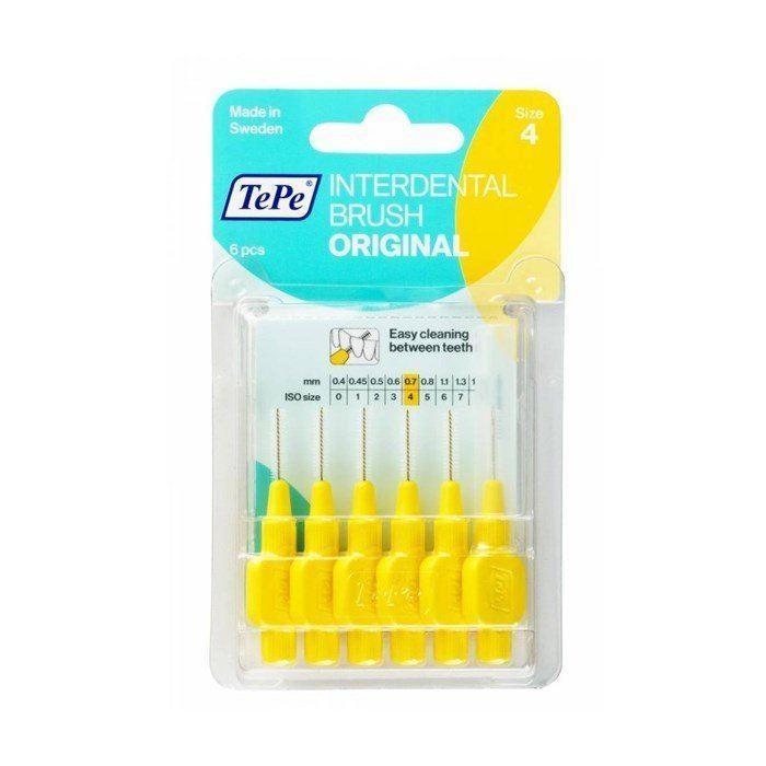 Tepe Interdental Brush Diş Arası Fırçası 0.7mm Sarı Blister 6'lı Paket