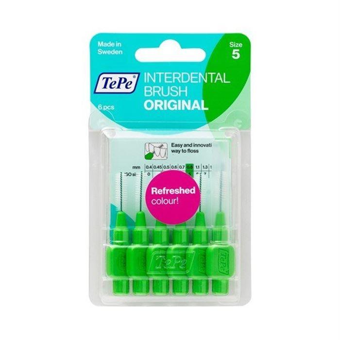 Tepe Interdental Brush Diş Arası Fırçası 0.8mm Yeşil Blister 6'lı Paket