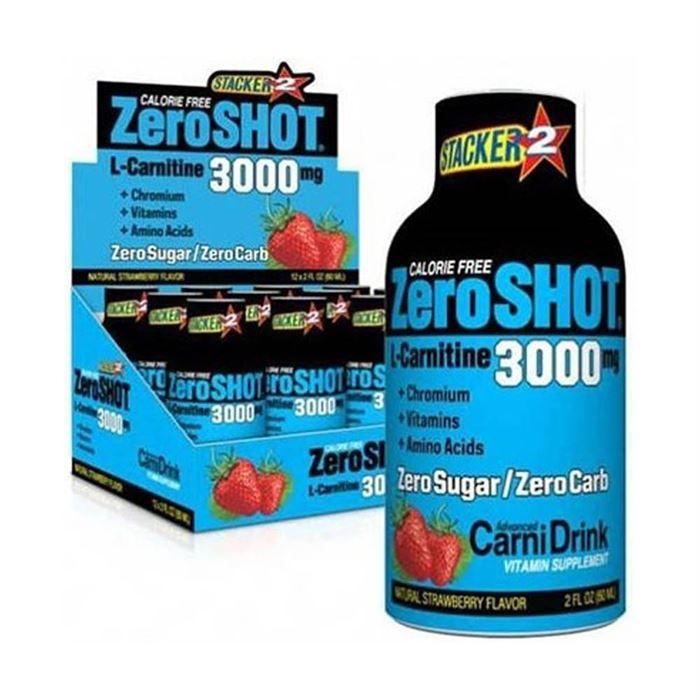 Zero Shot L-Carnitine 3000 mg 12x60ml - Çilek Aromalı İçecek
