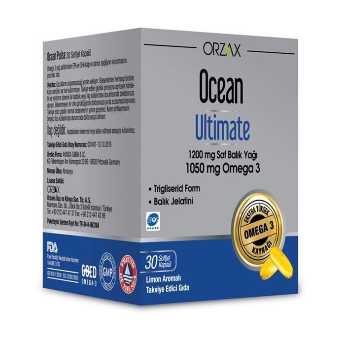 Ocean Ultimate 30 Softjel Kapsül - Limon Aromalı Yumuşak Kapsül