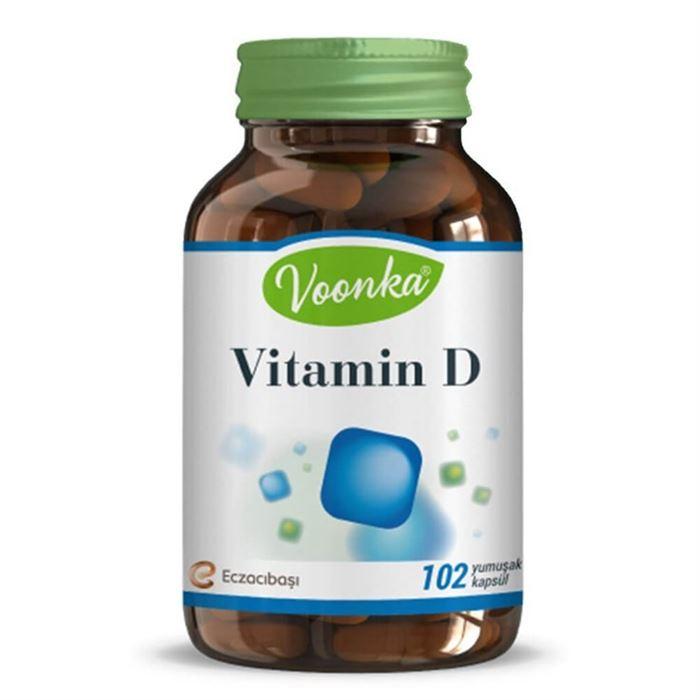 Voonka Vitamin D İçeren 102 Kapsül - Takviye Edici Gıda