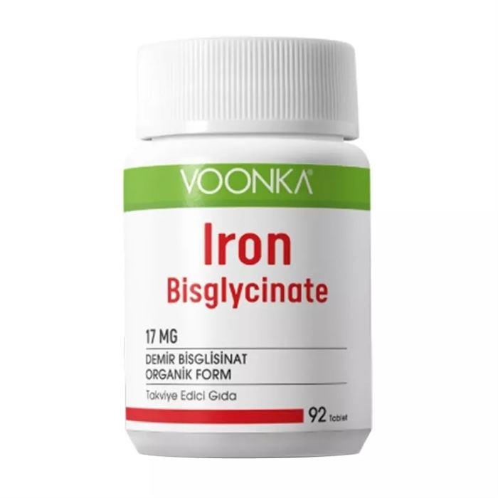 Voonka Iron Bisglycinate Demir 92 Kapsül - Organik Form