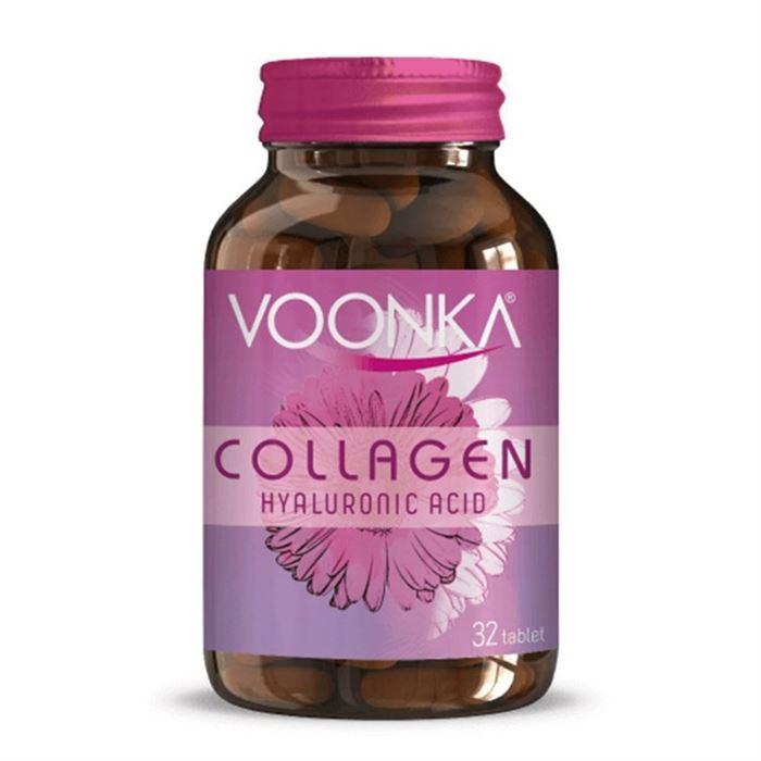Voonka Collagen + Hyaluronic Acid 32 Tablet - Kollajen + Hyaluronik Asit