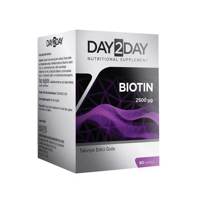 Day2Day Biotin 2500mcg 60 Kapsül Takviye Edici Gıda