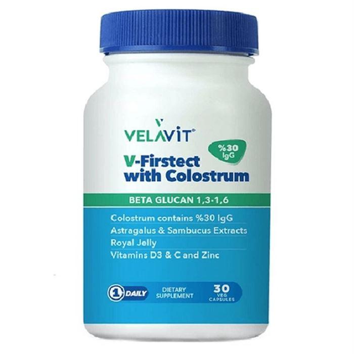 Velavit V-Firstect with Colostrum 30 Kapsül - Takviye Edici Gıda
