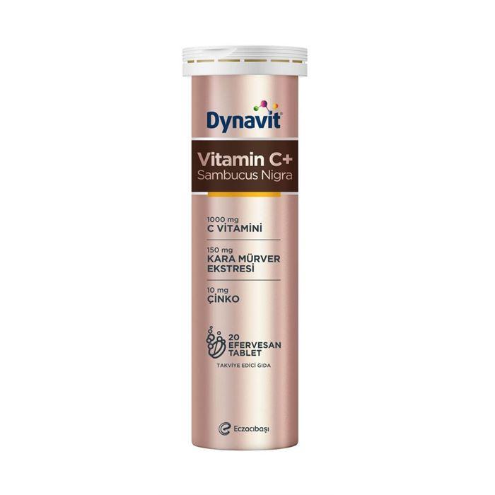 Dynavit Vitamin C+ Sambucus Nigra 20 Efervesan Tablet - C vitamini