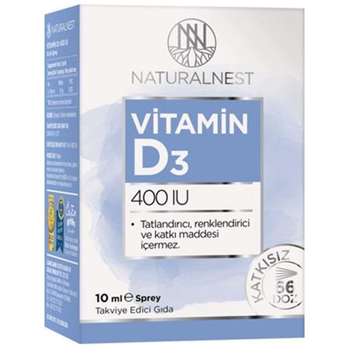 NaturalNest Vitamin D3 400 IU 10 ml - Sprey D3 Vitamini