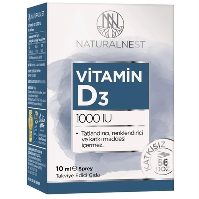 NaturalNest Vitamin D3 1000 IU 10ml - Vitamin Sprey