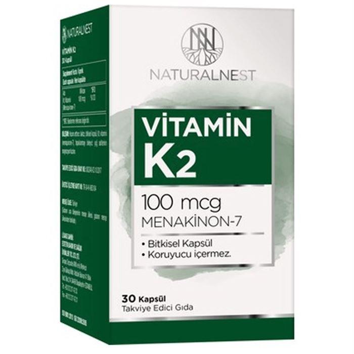 Naturalnest Vitamin K2 30 Kapsül 100mcg - Bitkisel