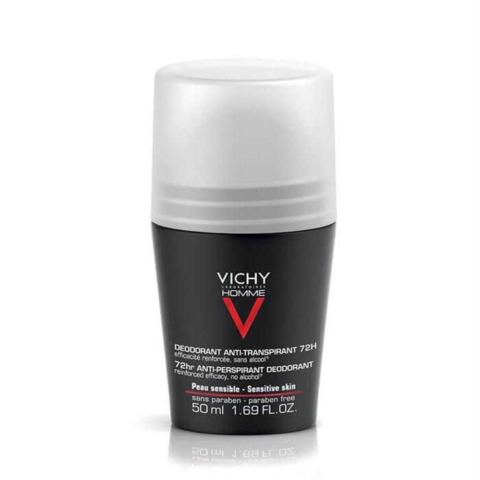Vichy Homme Anti-Perspirant Deodorant Roll-On For Sensitive Skin 50 ml - Erkek Terlemeye Karşı Deodorant