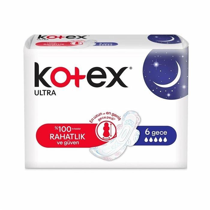 Kotex Ultra Gece Hijyenik Ped - 6 Adet