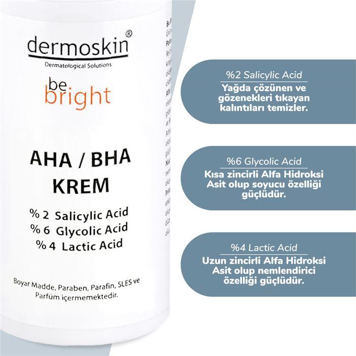 Dermoskin Be Bright AHA / BHA Cream 33ml - Leke ve Nemlendirici Krem