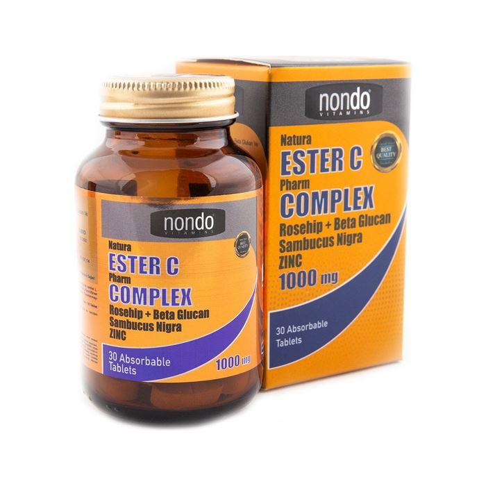 Nondo Vitamins Ester C Complex 1000mg 30 Tablet - Takviye Edici Gıda
