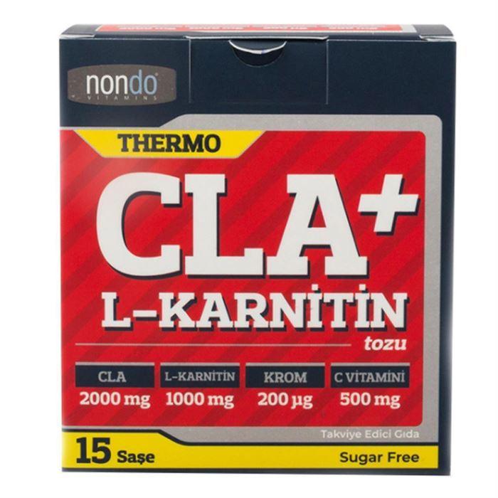 Nondo Vitamins Thermo Cla+L-Karnitin Tozu 15 Saşe - Sugar Free