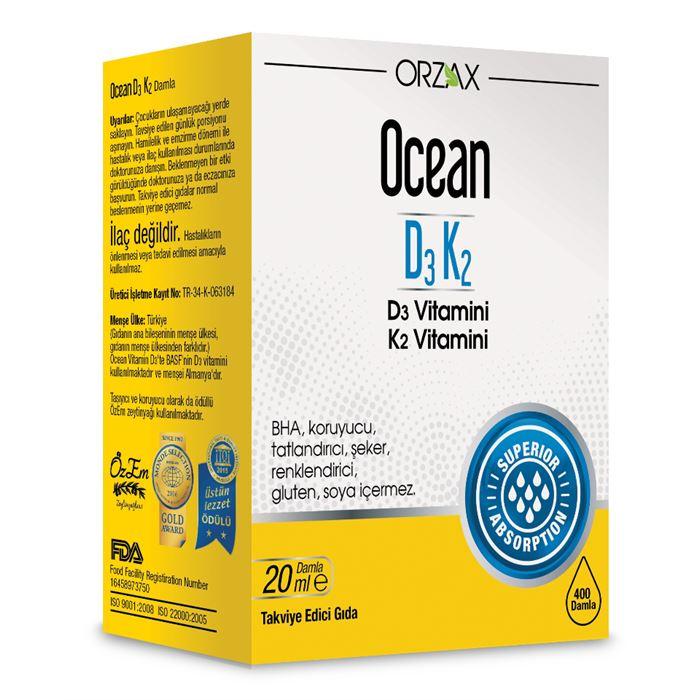 Orzax Ocean D3K2 Damla 20 ml 