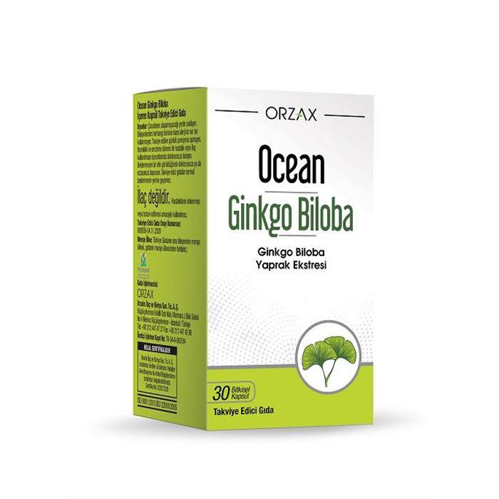 Orzax Ocean Ginkgo Biloba 30 Bitkisel Kapsül 