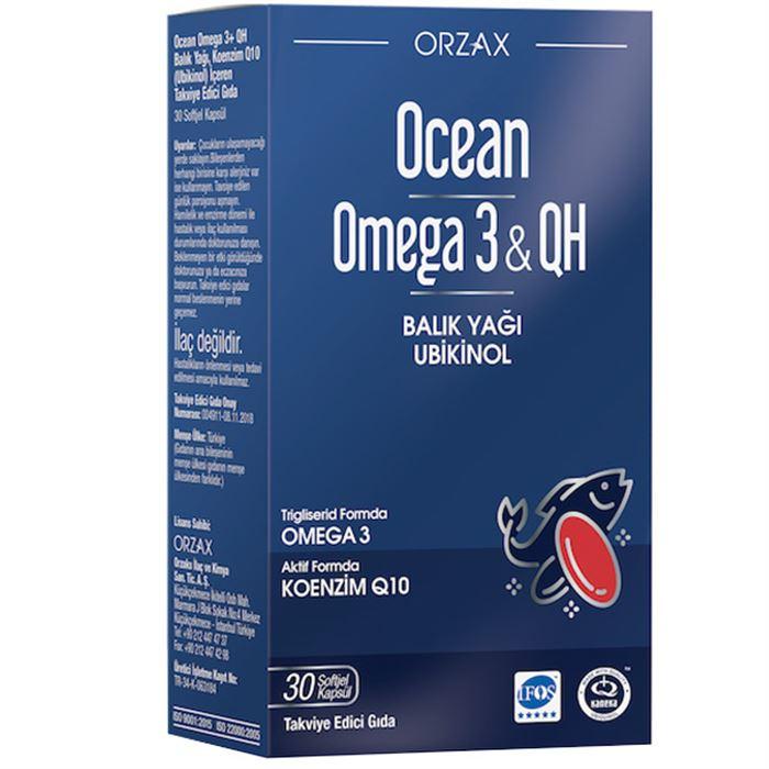 Orzax Ocean Omega 3 QH 30 Softgel Kapsül
