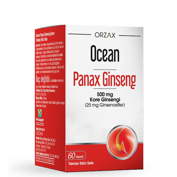Orzax Ocean Panax Ginseng 500 mg 60 Kapsül 