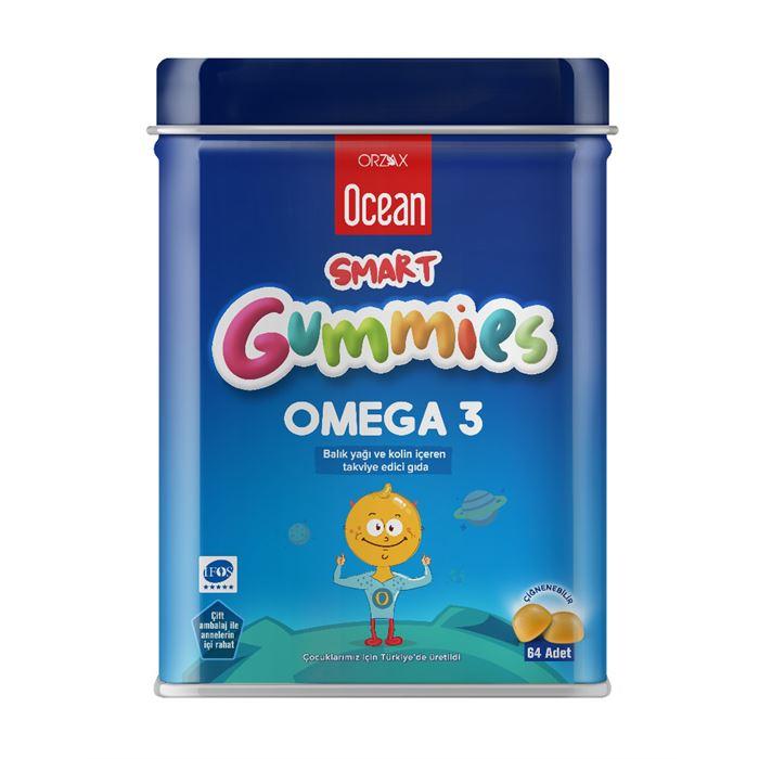 Orzax Ocean Smart Gummies Omega 3 Çiğnenebilir Jel Form 64 Adet