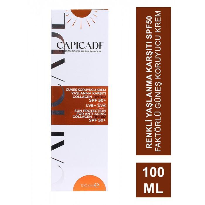 Capicade SPF 50+ Collagen Tinted 100 ml - Güneş Koruyucu Krem 