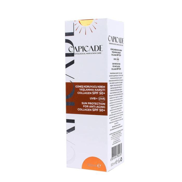 Capicade SPF50 + Collagen Güneş Koruyucu Krem 100 ml  - UVA+UVB