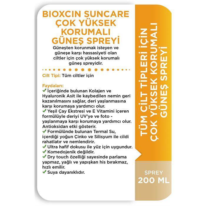 Bioxcin SunCare Çok Yüksek Korumalı Güneş Kremi Spf50+200ml - Tüm Cilt Koruyucu