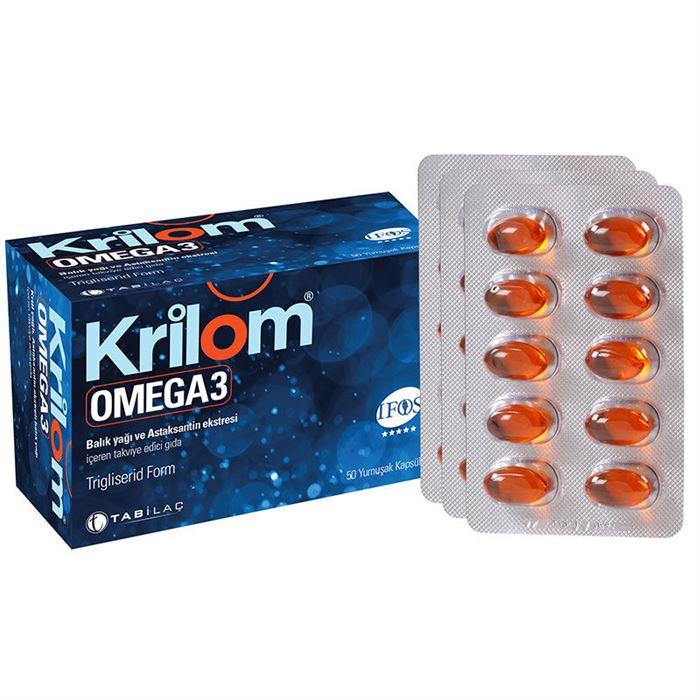 Krilom Omega 3 50 Yumuşak Kapsül - Takviye Edici Gıda