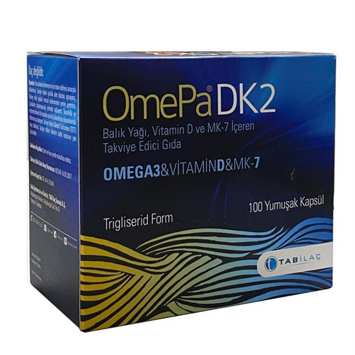 Omepa DK2 Omega 3 - Vitamin D - Menaq7 100 Yumuşak Kapsül - Takviye Edici Gıda