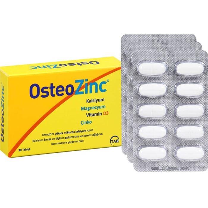 Osteozinc Takviye Edici Gıda 30 Tablet - Kalsiyum ve Magnezyum