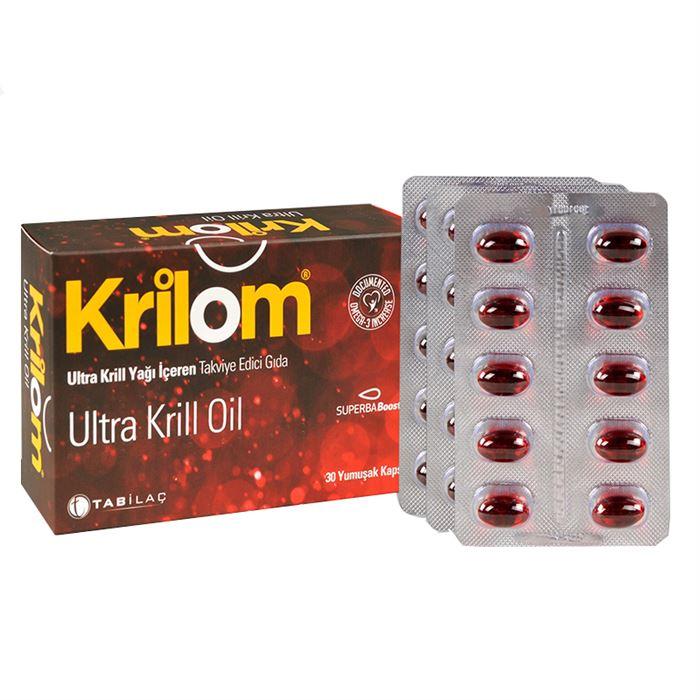 Krilom Ultra Krill Oil 30 Yumuşak Kapsül - Takviye Edici Gıda