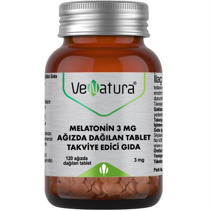 VeNatura Melatonin 3 mg 120 Ağızda Dağılan Tablet
