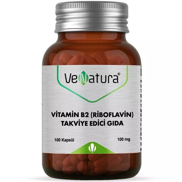 VeNatura Vitamin B2 (Riboflavin) 100 Kapsül - Takviye Edici Gıda
