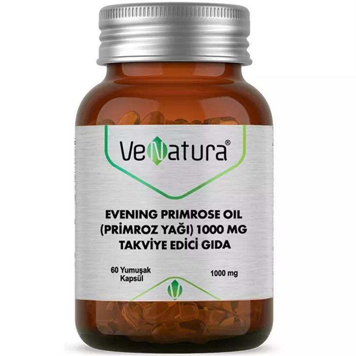 VeNatura Evening Primrose Oil (Primroz Yağı) 1000 mg 60 Kapsül - Takviye Edici Gıda