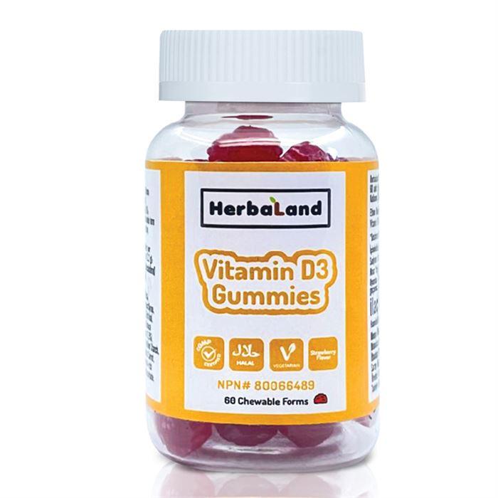 Herbaland Gummies Vitamin D3 Çiğnenebilir 60 Tablet - Takviye Edici Gıda