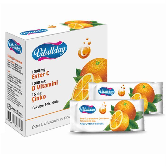 Vitallday Ester C Vitamin 1000 MG 15 Saşe - Portakal Aromalı